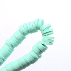 1 Strand Aqua Polymer Clay Beads